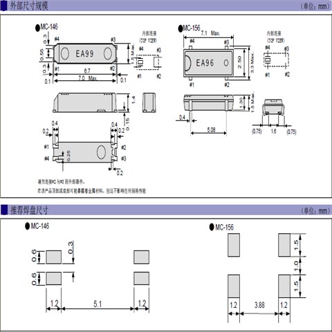 MC-14632.7680KA-AC0,EPSON谐振器,7015贴片晶振