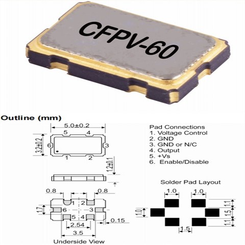 IQD晶振,CFPV-60晶振,低耗能晶振